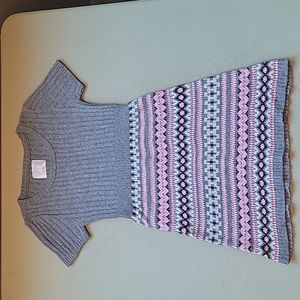 EUC Girls Justice Knit Dress Size 14 Pink Black & Grey